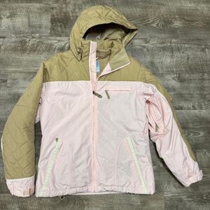 Vintage Burton DRYRIDE Ski Jacket Colorblock Pink Tan